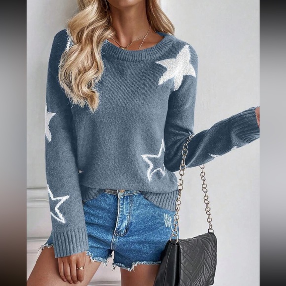 Stars print sweater top - Picture 14 of 16